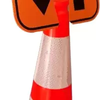 double-arrow-traffic-cone-sign
